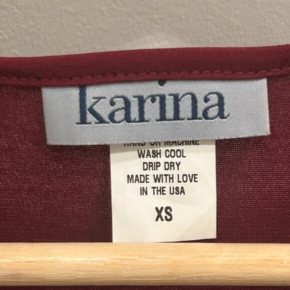 Karina Burgundy Midi Dress - Picture 4 of 4